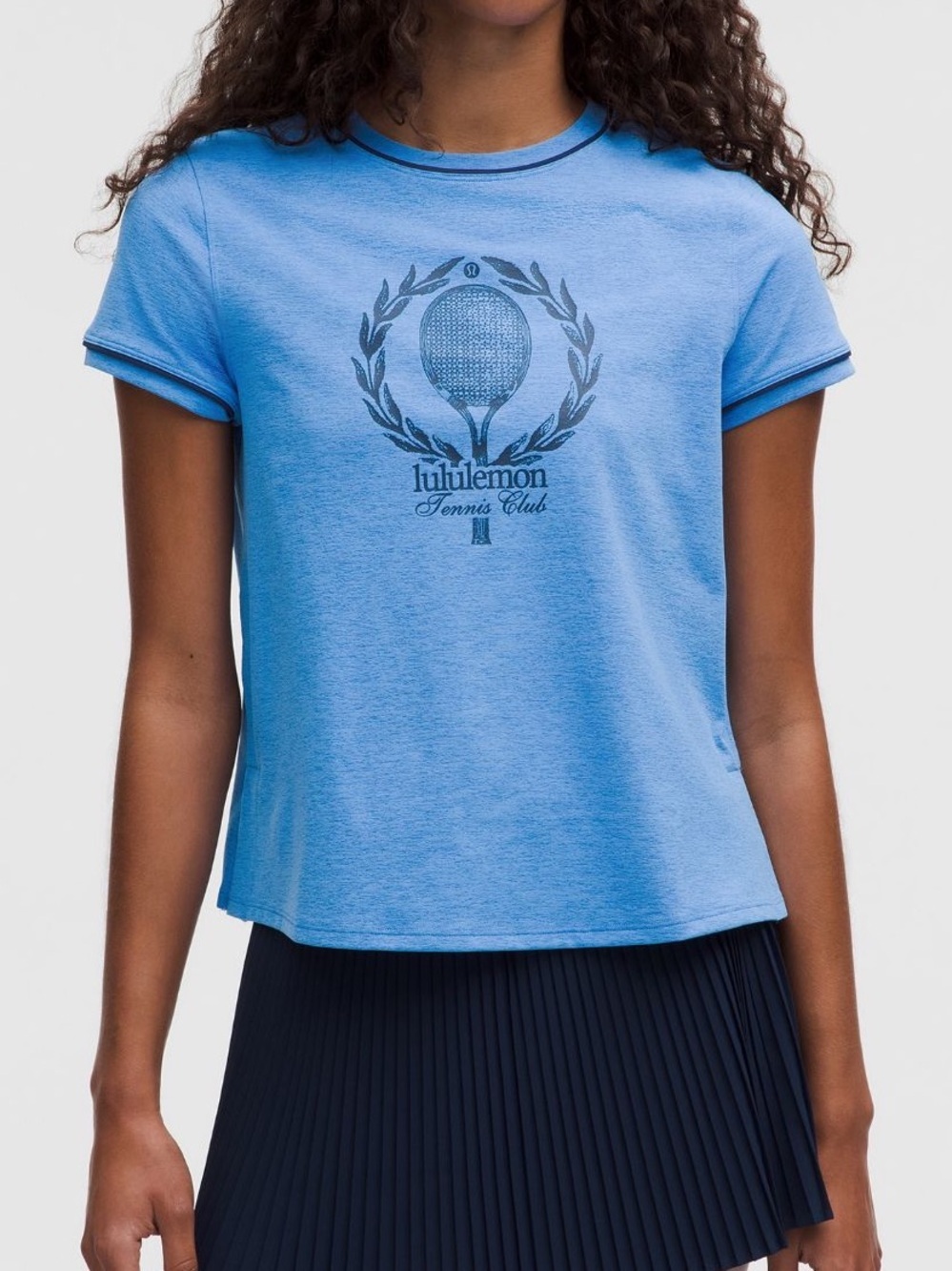 Lululemon Crewneck Short-Sleeve Tennis Club Tee. Pool Party size Large NWT
